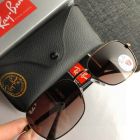 Ray Ban Rb3684 Rectangular Sunglasses Brown Frame Polarized Clear Gradient Brown Lenses