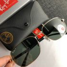 Ray Ban Rb3684 Rectangular Sunglasses Gold Frame Polarized Green Lenses