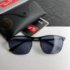 Ray Ban Rb3686 Chromance Sunglasses Black Frame Blue Lenses