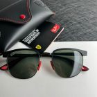 Ray Ban RB3698M Scuderia Ferrari Collection Sunglasses Black Frame Green Lenses