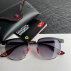 Ray Ban RB3698M Scuderia Ferrari Collection Sunglasses Black Frame Purple Lenses