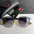 Ray Ban RB3698M Scuderia Ferrari Collection Sunglasses Smoke Black Frame Gradient Purple Lenses