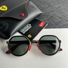 Ray Ban Rb3703m Scuderia Ferrari Collection Sunglasses Black Frame Green Lens