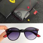 Ray Ban Rb4296m Scuderia Ferrari Collection Sunglasses Matte Black Frame Purple Lens