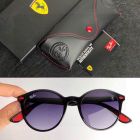 Ray Ban Rb4296m Scuderia Ferrari Collection Sunglasses Polished Black Frame Purple Lens