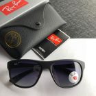 Ray Ban RB4351 Rectangular Sunglasses Matte Black Polarized Blue Lenses