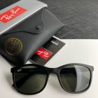 Ray Ban Rb4374 Square Sunglasses Matte Black Frame Polarized G-15 Green Lenses