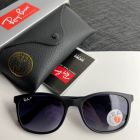 Ray Ban Rb4374 Square Sunglasses Matte Black Frame Polarized Purple Lenses