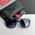 Ray Ban Rb4375 Rectangular Sunglasses Matte Blue Frame Polarized Blue Lenses