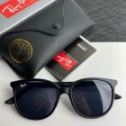 Ray Ban RB4378 Women Sunglasses Matte Black Frame Blue Lenses
