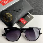 Ray Ban RB4378 Women Sunglasses Matte Black Frame Purple Lenses