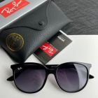 Ray Ban RB4378 Women Sunglasses Polished Black Frame Dark Gray Lenses