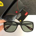 Ray Ban Rb8356m Scuderia Ferrari Collection Sunglasses Black Frame Green Lenses