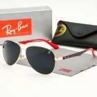 Ray Ban Scuderia Ferrari Collection RB8313m Aviator Sunglasses Gold Frame Black Lens