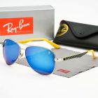 Ray Ban Scuderia Ferrari Collection RB8313m Aviator Sunglasses Gold Frame Blue Lens