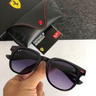 Ray Ban Scuderia Ferrari Sunglasses Polished Black Frame Purple Lens