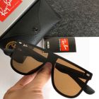 Ray Ban Wayfarer Sunglasses Matte Black Frame Gradient Brown Lenses