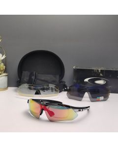 Oakley 0089 Sunglasses Black Frame Polarized Galaxy Ruby Lenses