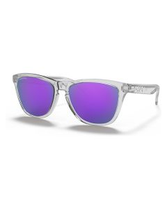 Oakley Frogskins Sunglasses Polished Clear Frame Prizm Violet Lens