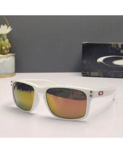 Oakley Holbrook Sunglasses White Frame Polarized Ruby Lenses