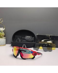 Oakley Jawbreaker Sunglasses Black Red Frame Prizm Ruby Lenses