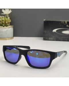 Oakley Jupiter Carbon Sunglasses Matte Black Frame Polarized Deep Blue Lenses