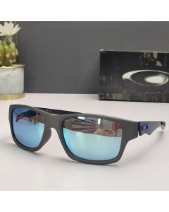 Oakley Jupiter Carbon Sunglasses Matte Gray Frame Polarized Deep Water Lenses