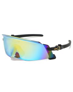 Oakley Kato Sunglasses Black Frame Yellow Blue Lens