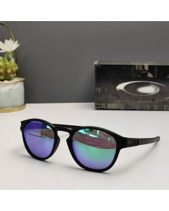 Oakley Latch Sunglasses Matte Black Frame Polarized Jade Lenses