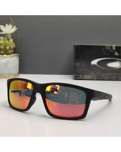 Oakley Mainlink Sunglasses Matte Black Frame Polarized Ruby Lenses