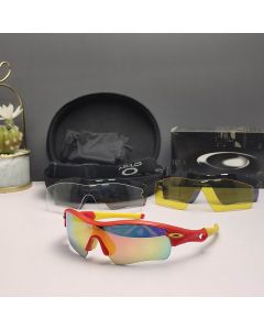 Oakley Radar Path Sunglasses Red Yellow Frame Galaxy Ruby Lenses