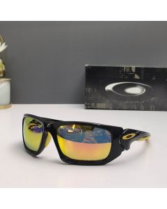 Oakley Scalpel Sunglasses Polished Black Frame Galaxy Gold Polarized Lenses