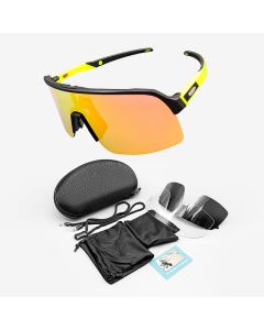 Oakley Sutro Lite Sunglasses OO9463 Black Yellow Frame Prizm Ruby Lens
