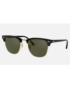 Ray Ban Clubmaster Classic Low Bridge Fit RB3016 Sunglasses Classic G-15 + Black Frame Green Classic G-15 Lens