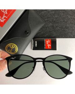 Ray Ban Rb3539 Erika Metal Sunglasses Matte Black Frame Gradient Green Lenses