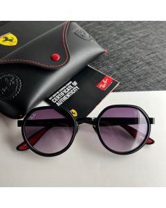 Ray Ban Rb3703m Scuderia Ferrari Collection Sunglasses Black Frame Gradient Purple Lens