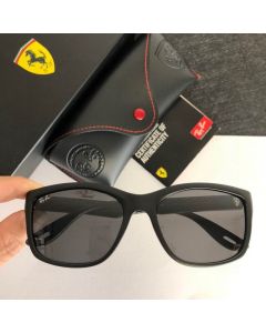 Ray Ban Rb8356m Scuderia Ferrari Collection Sunglasses Matte Black Frame Gray Lenses