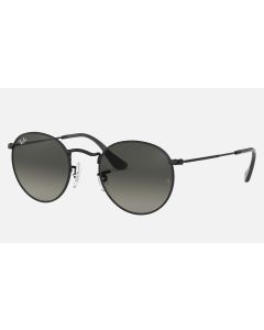 Ray Ban Round Flat Lenses RB3447 Sunglasses Gradient + Black Frame Grey Gradient Lens