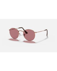 Ray Ban Round Metal Collection Online Exclusives RB3447 Sunglasses Violet Classic Bronze-Copper
