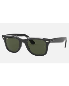 Ray Ban Wayfarer Double Bridge RB4540 Sunglasses Dark Green Classic G-15 Black