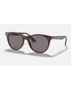 Ray Ban Wayfarer II Collection Online Exclusives RB2185 Sunglasses Grey Classic Transparent Red