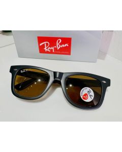 Ray Ban Wayfarer Sunglasses Matte Black Frame Polarized Brown Lenses
