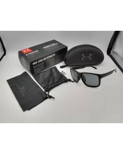 Under Armour Unisex UA Assist Sunglasses Black Frame Grey Lens